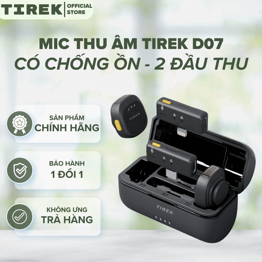 Mic Thu Âm Không Dây Cho Điện Thoại Tirek D07
